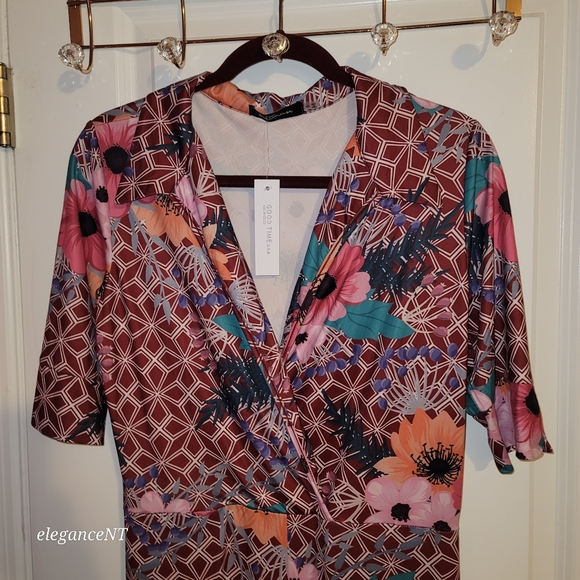 Goodtimes USA GooFloral Short Sleeve Jumpsuit Sz: XL NWT - Picture 3 of 8